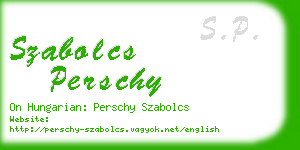 szabolcs perschy business card